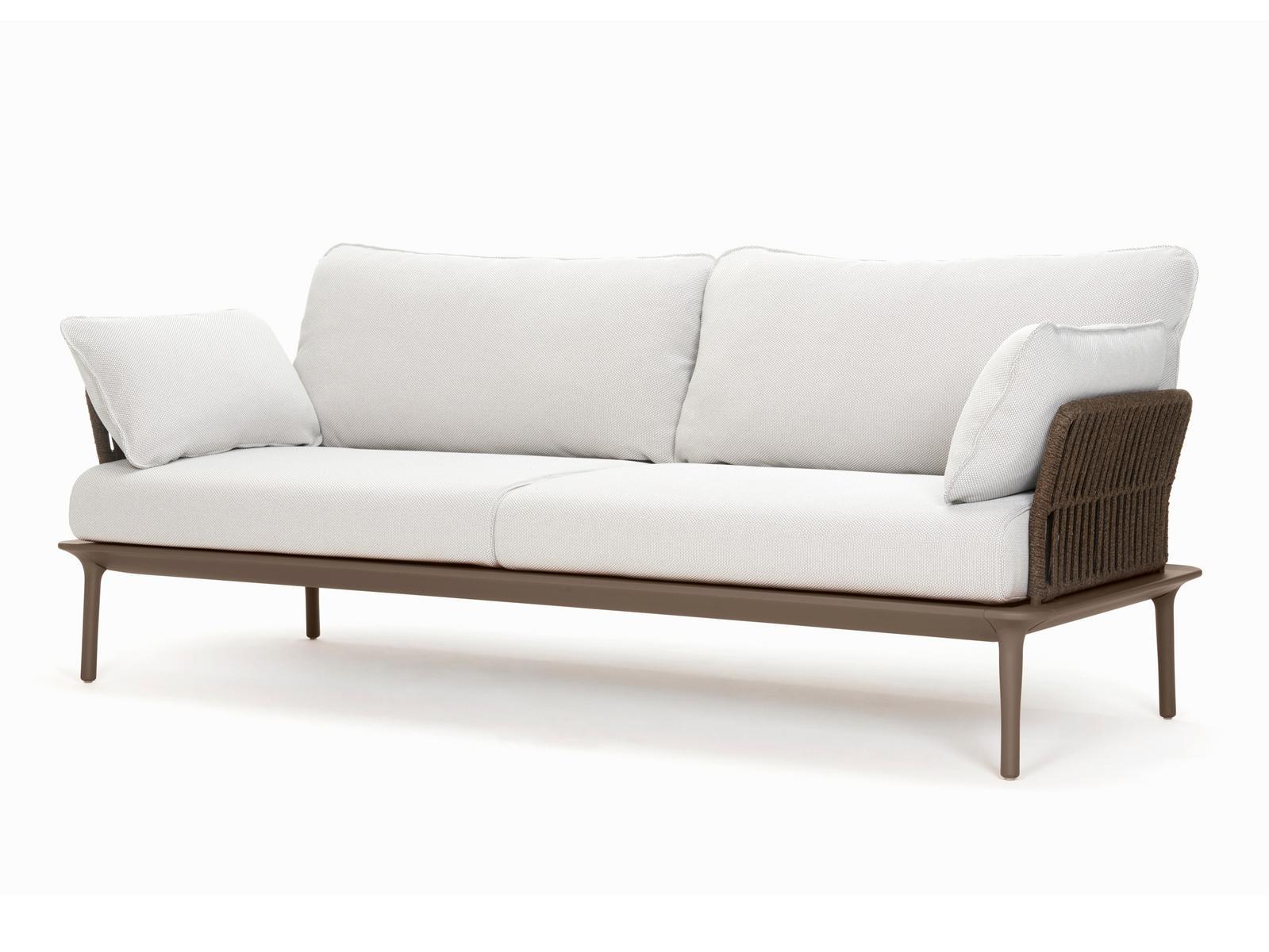 REVA / 2_D Aluminium and polypropylene rope garden sofa