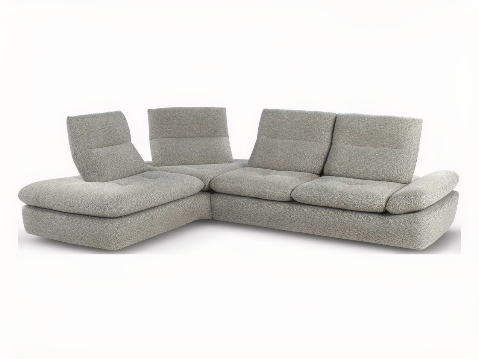 ALBA The Alba sofa features adjustable backrests, headrests, and armrests for customized comfort and can double as a day bed with its removable covers.