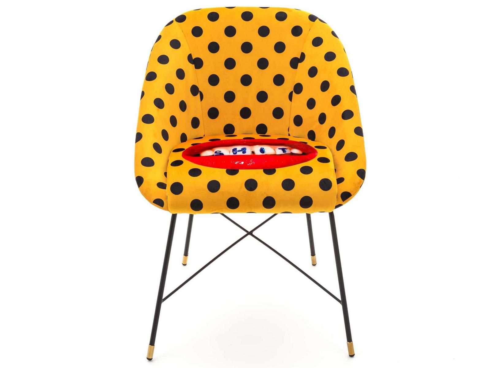 SHIT Upholstered fabric chair with armrests