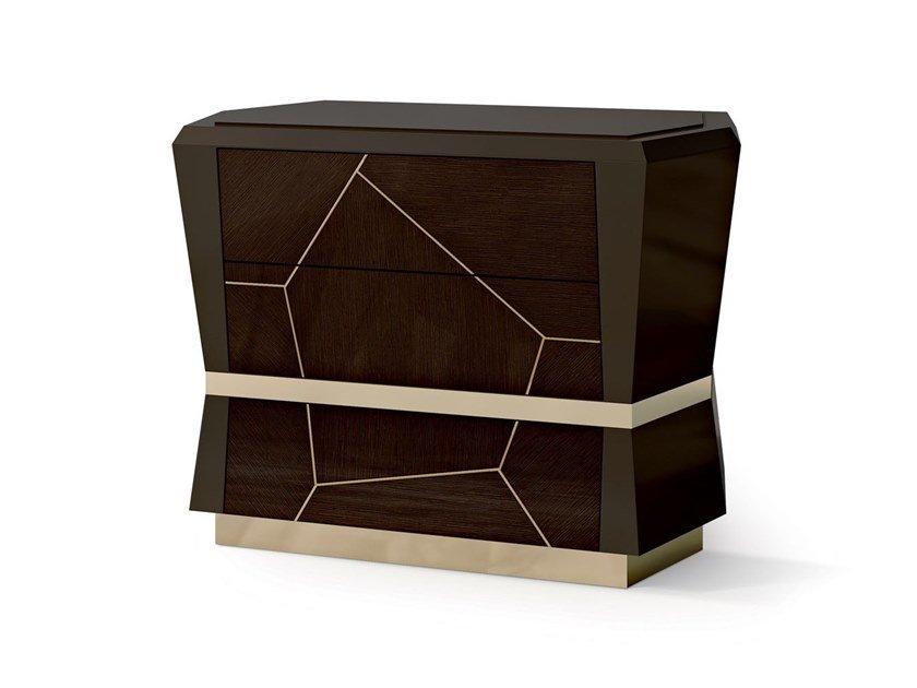 7542 Rectangular bedside table with drawers