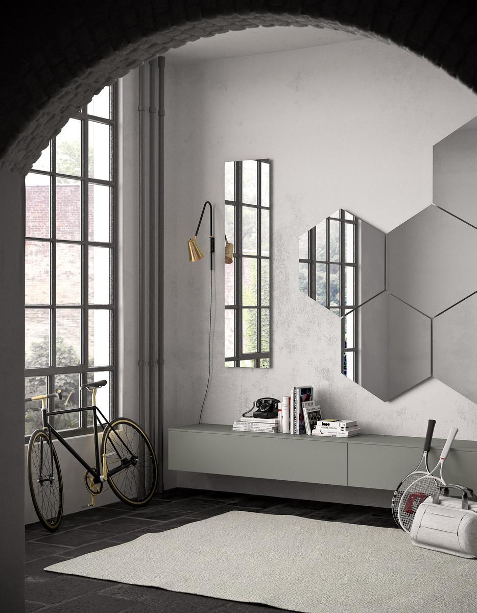 GEOMETRIKA ESAGONALE Wall-mounted mirror