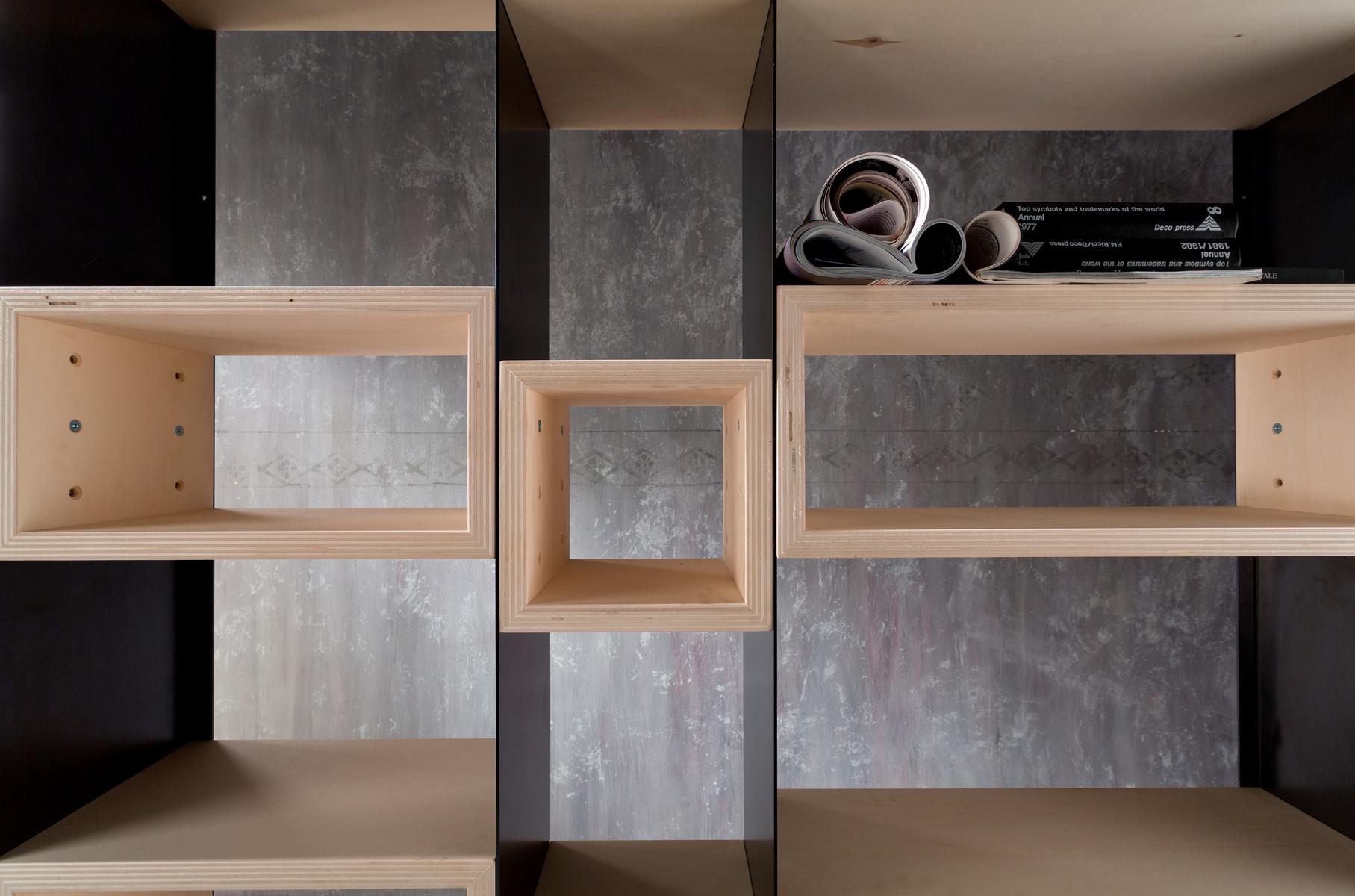 CONCRETE Open modular bookcase