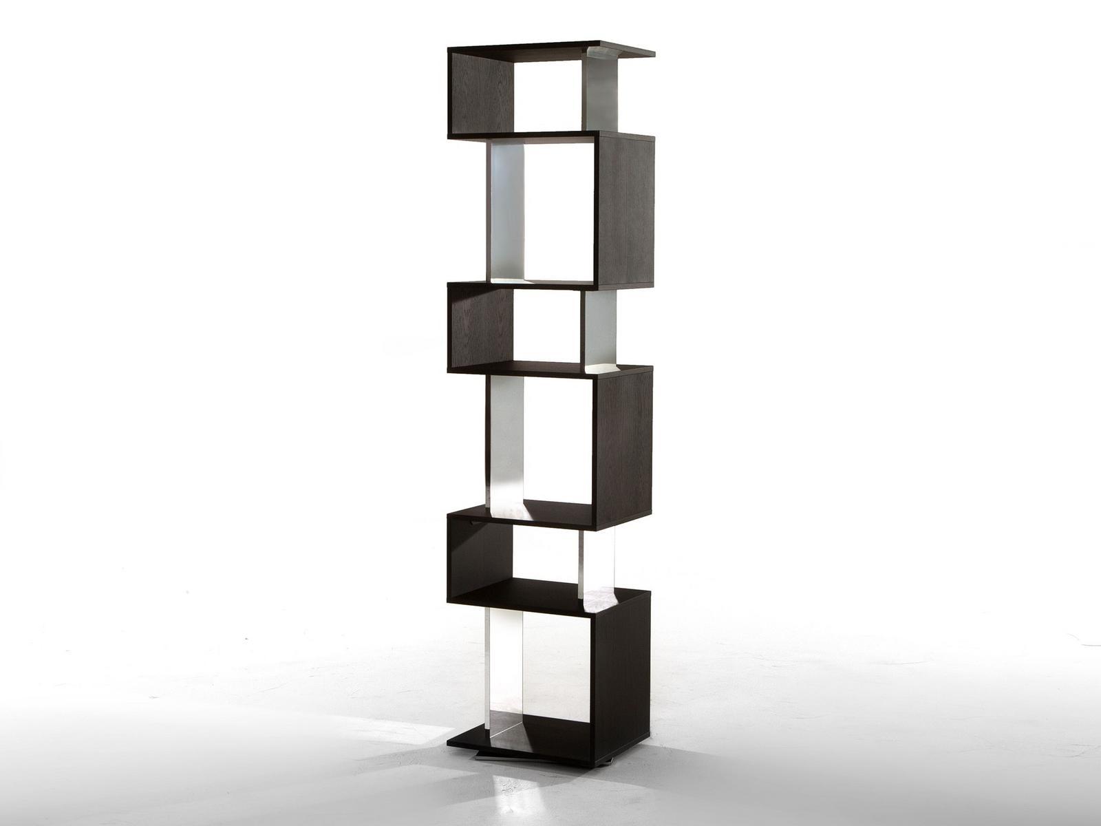 OSUNA Swivel wood and glass bookcase