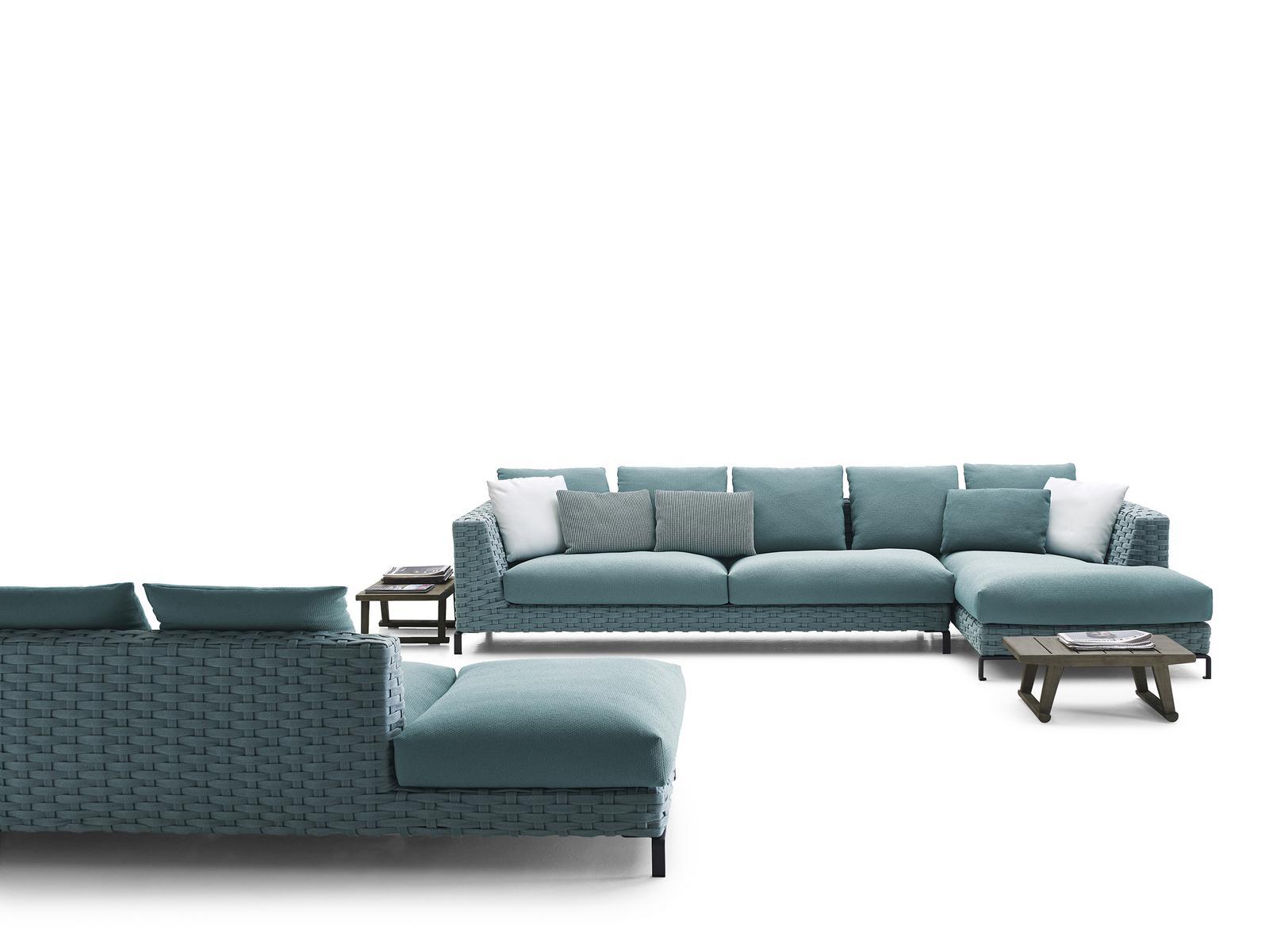 RAY OUTDOOR FABRIC Sofa with chaise longue