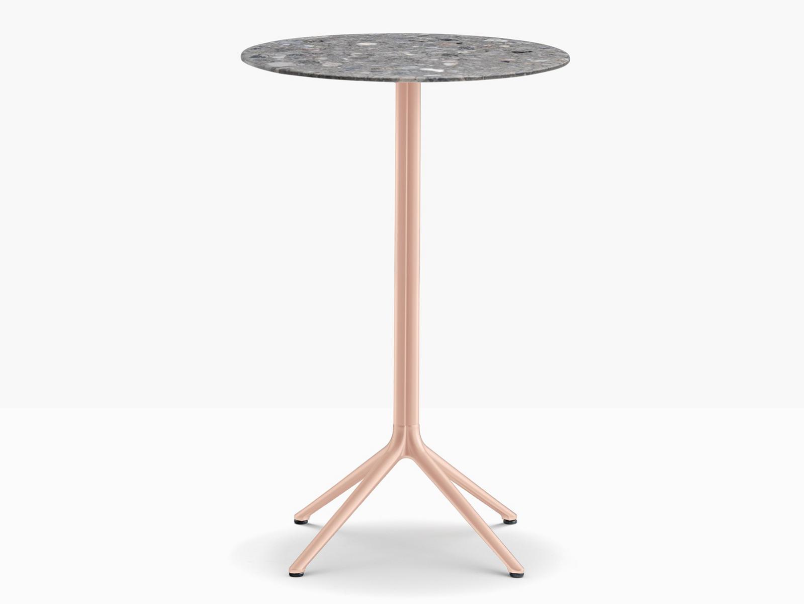 ELLIOT 5476 Round die cast aluminium high table with 4-star base