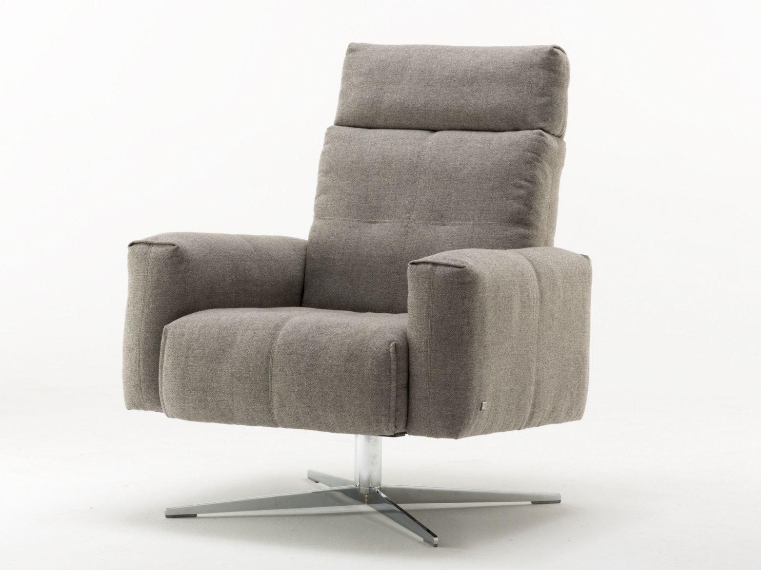 50 Fabric armchair with 4-spoke base with armrests