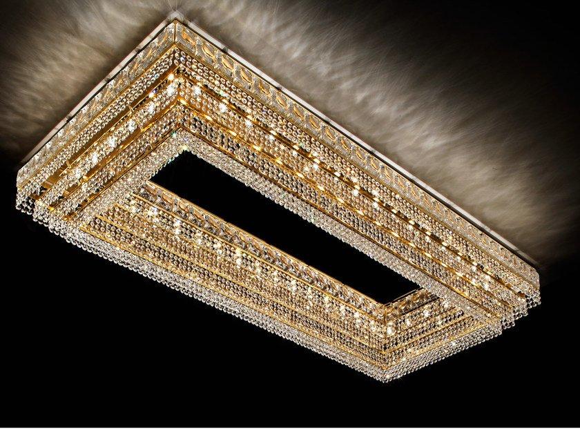 IMPERO & DECO VE 821 Incandescent metal ceiling lamp with crystals
