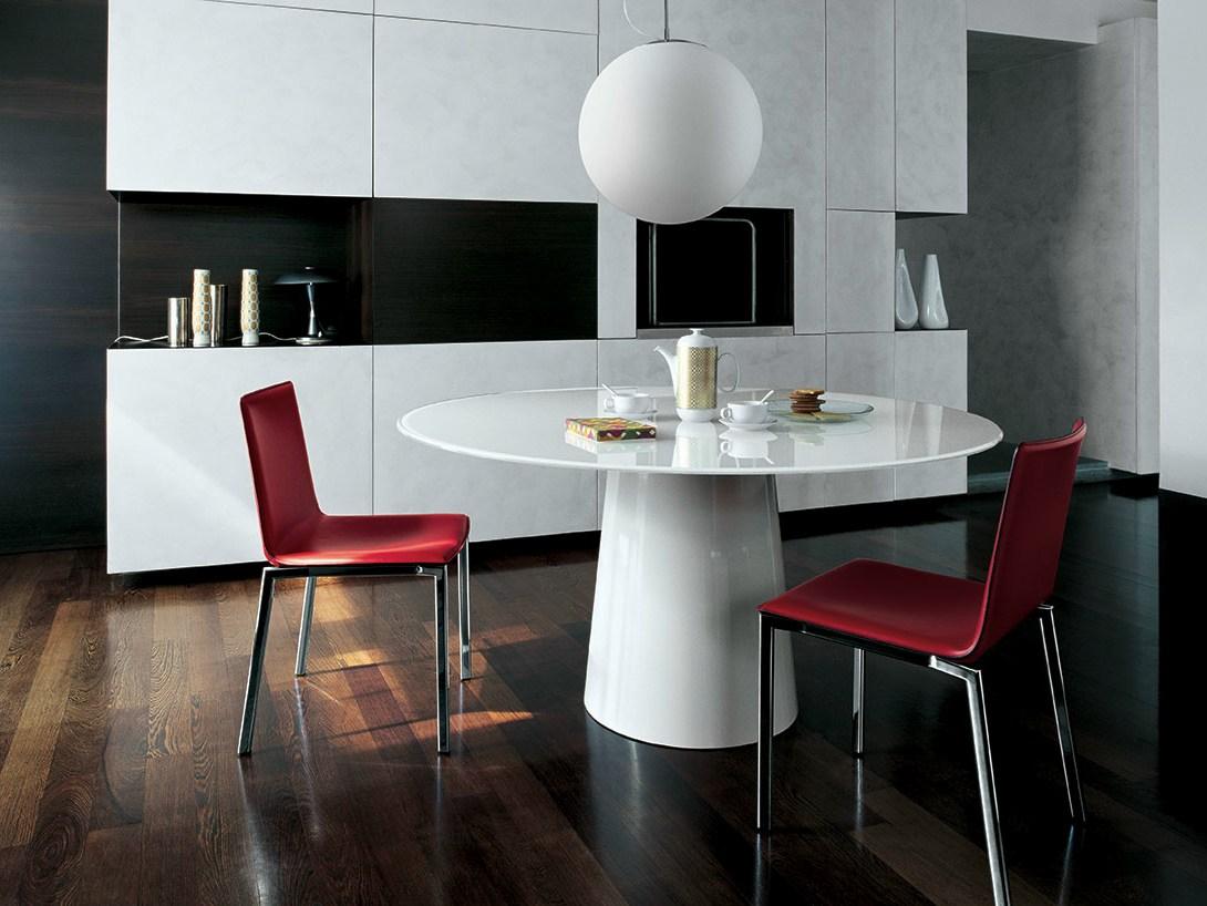 TOTEM Round glass table
