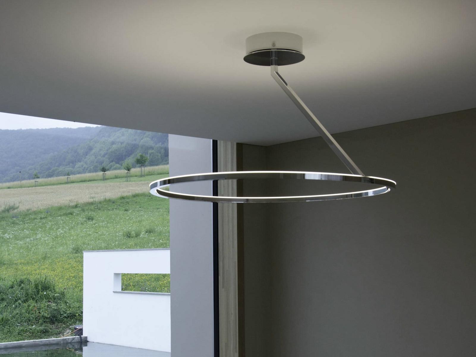 CIRCOLO INSOSPESO LED aluminium ceiling lamp