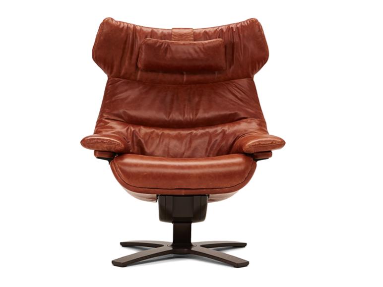 RE-VIVE WING BACK Recliner leather armchair with headrest