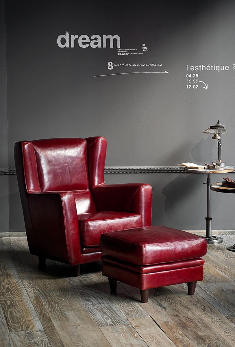 BERGÈRE Leather armchair