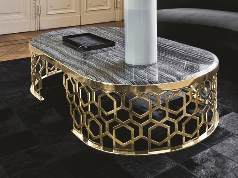 MANFRED Oval stone coffee table