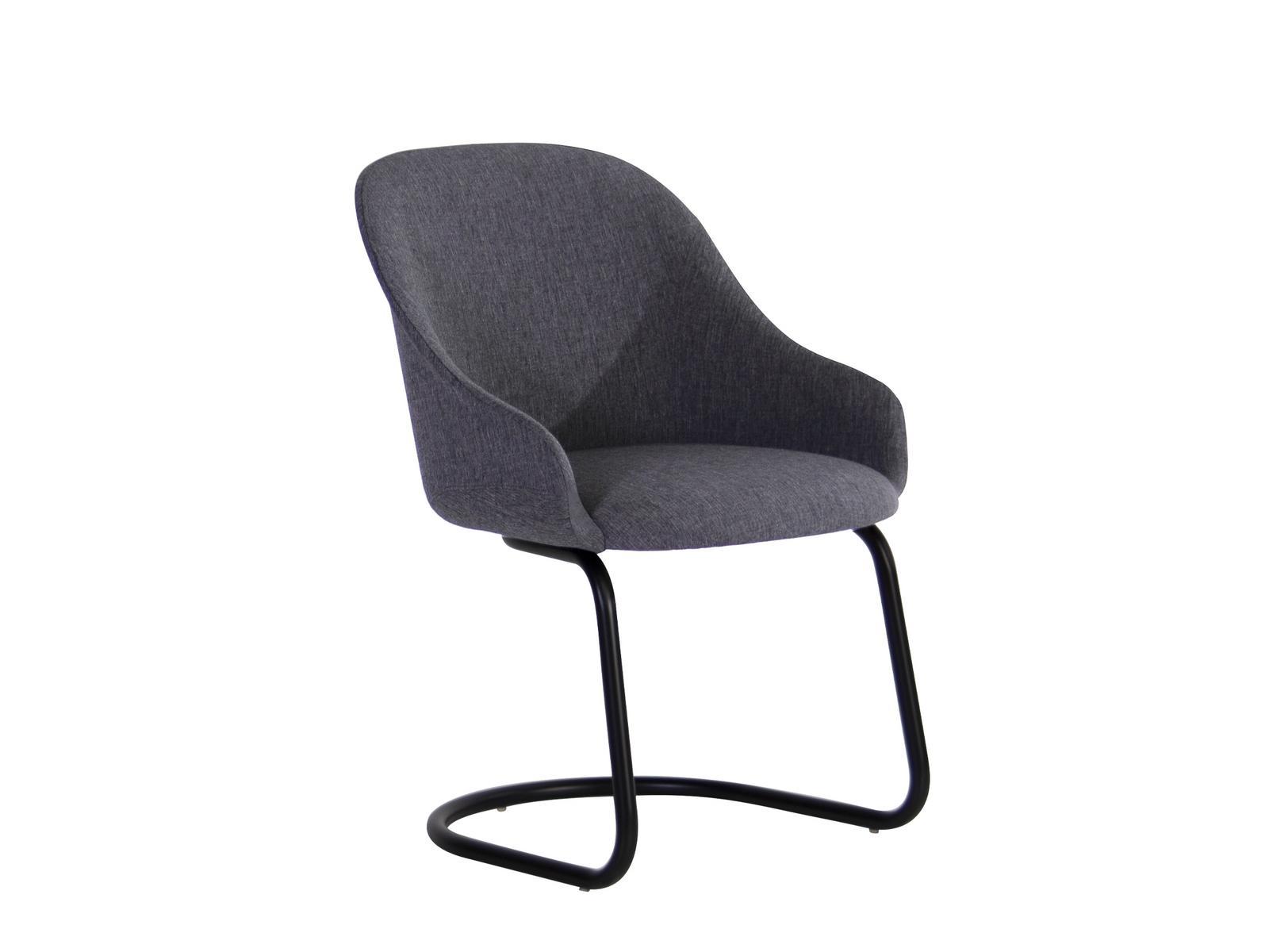 LYZ 918 UI Cantilever upholstered fabric chair with armrests