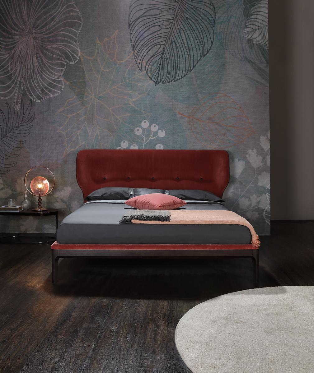 AMBRA Bed with upholstered headboard