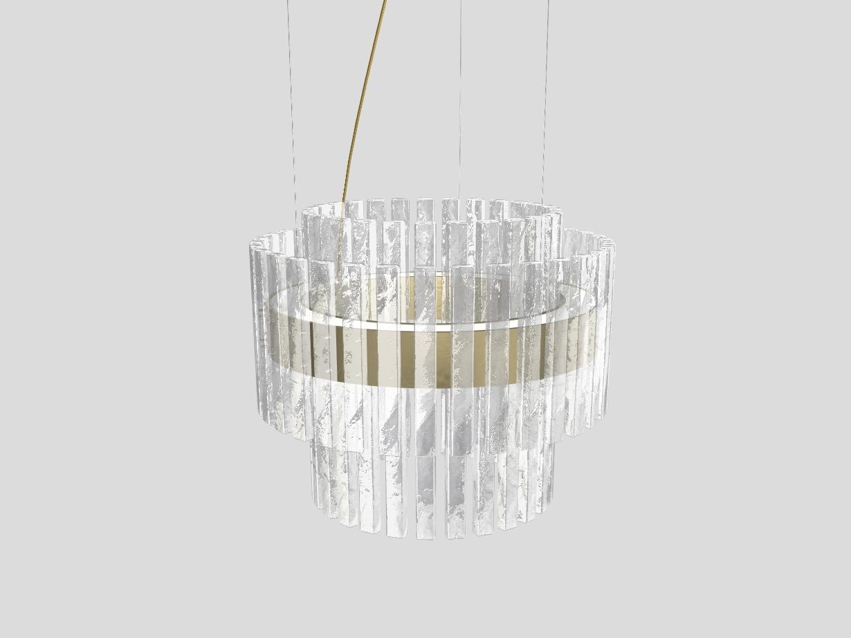 VEGAS S RD 60 DB LED glass pendant lamp with dimmer