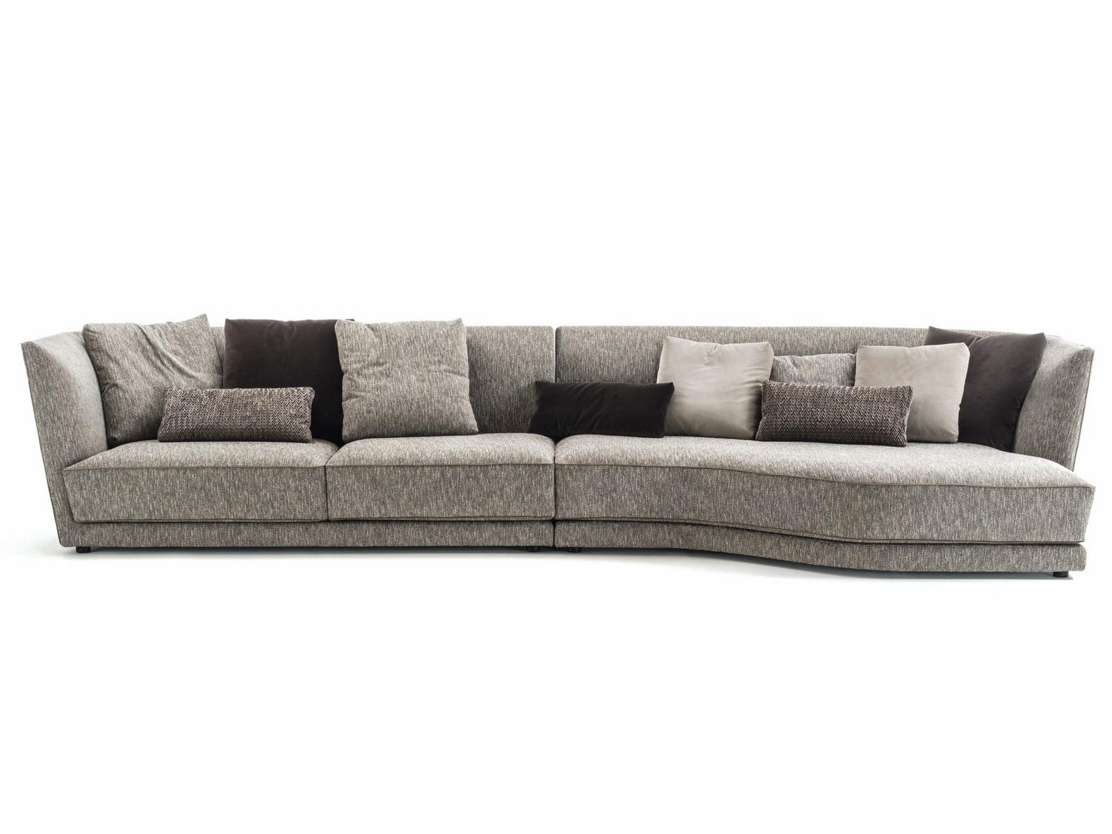FOSTER Corner fabric sofa with chaise longue