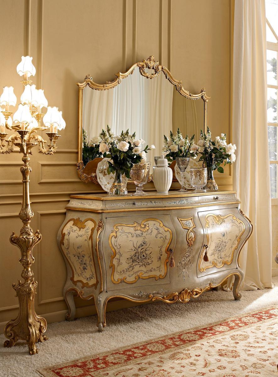 OPERA Wall-mounted gold leaf mirror