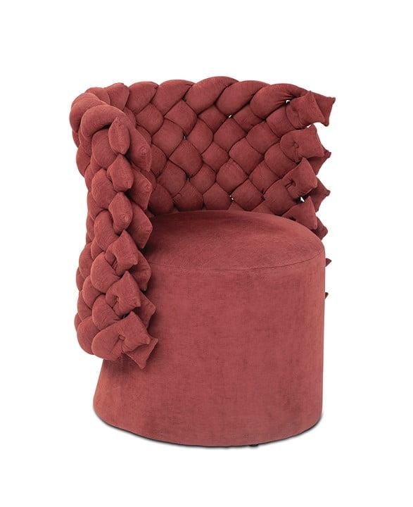 GIUGGIOLA Giuggiola armchair by Calia Italia: embodies women's beauty and strength, offers chic comfort, and comes with versatile fixed, swivel, or storage options.