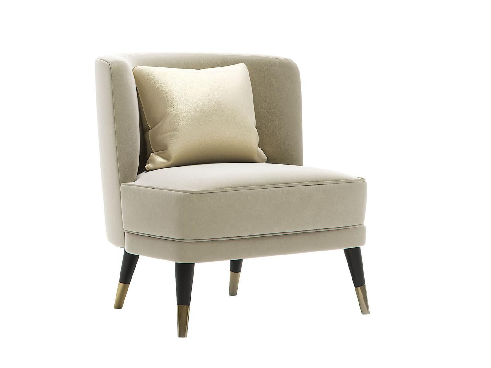 KEY WEST Upholstered leather armchair