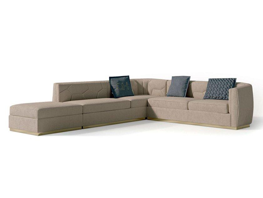 7143 - 7943 Corner sectional nabuk sofa