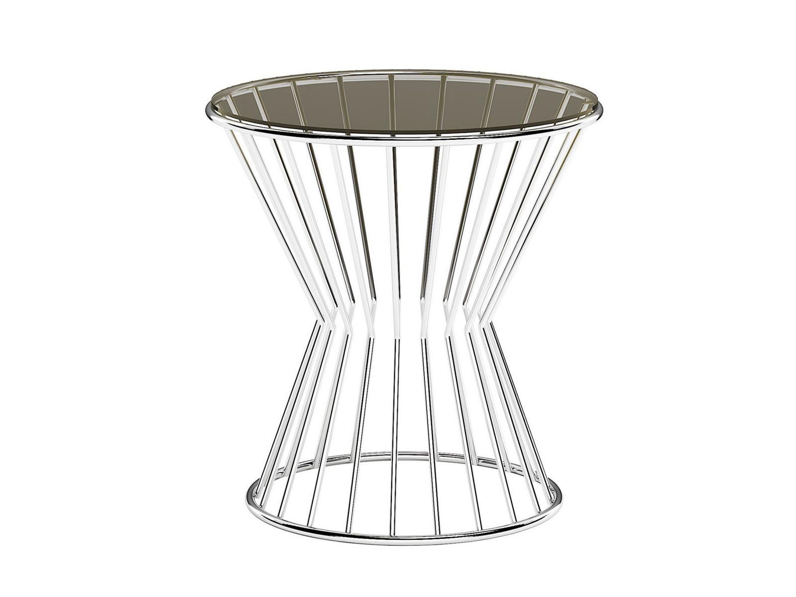 KHERO Round metal and glass coffee table