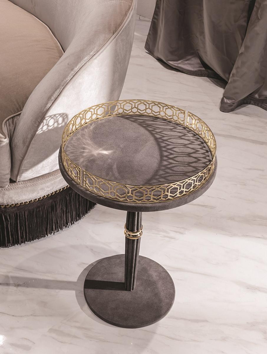 GUERIDON Round metal coffee table