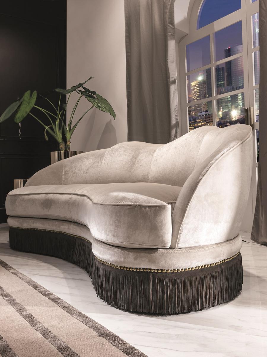 DAISY Curved leather sofa
