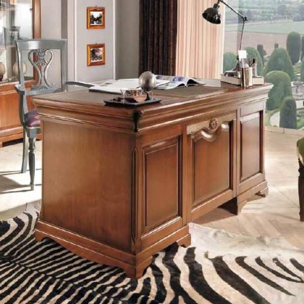 FIESOLE Rectangular wood writing desk with drawers