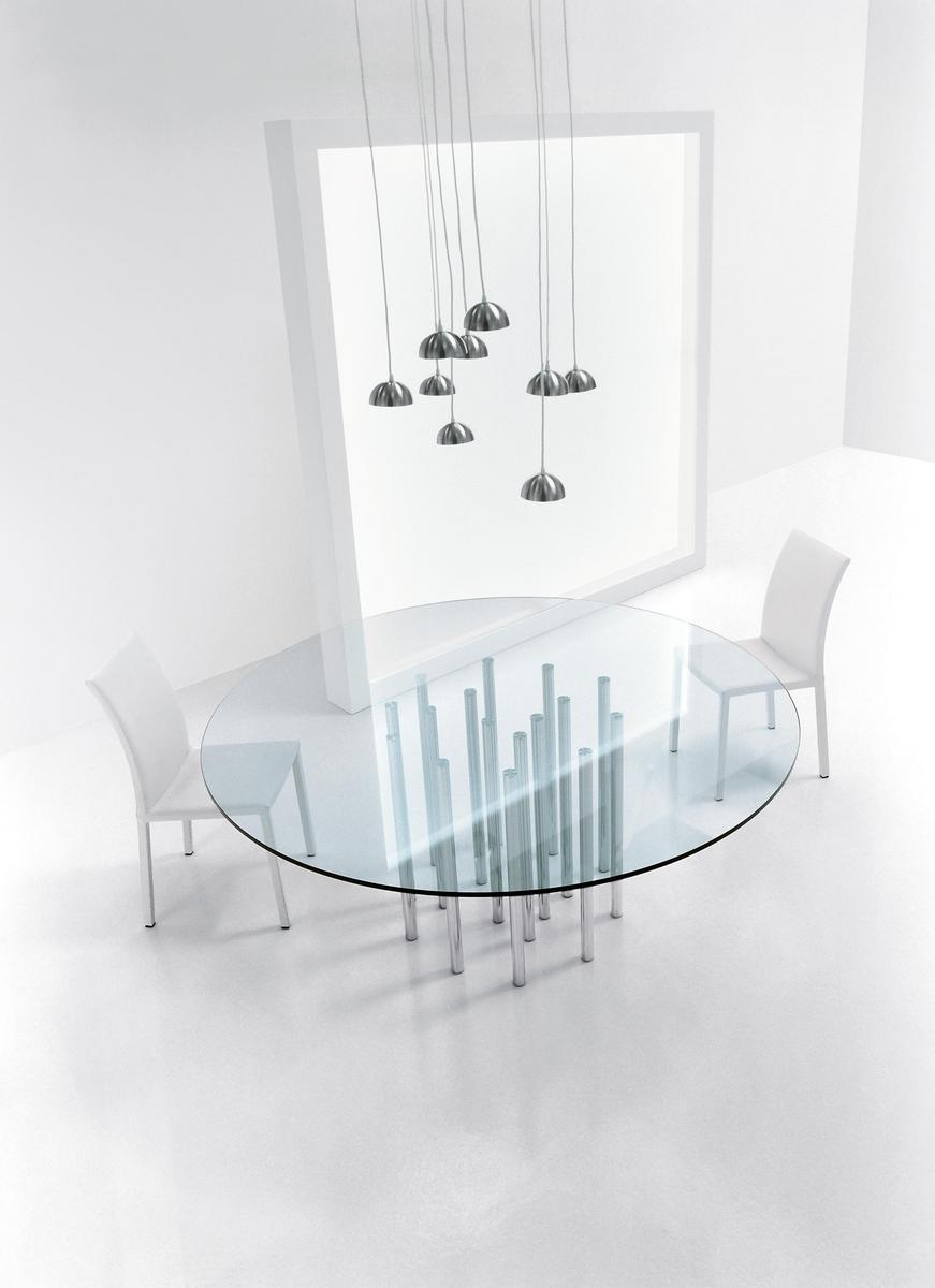 MILLE Glass and steel table