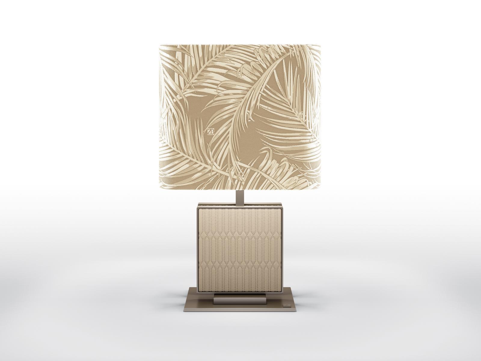 BERNINI Metal table lamp and fabric lampshade