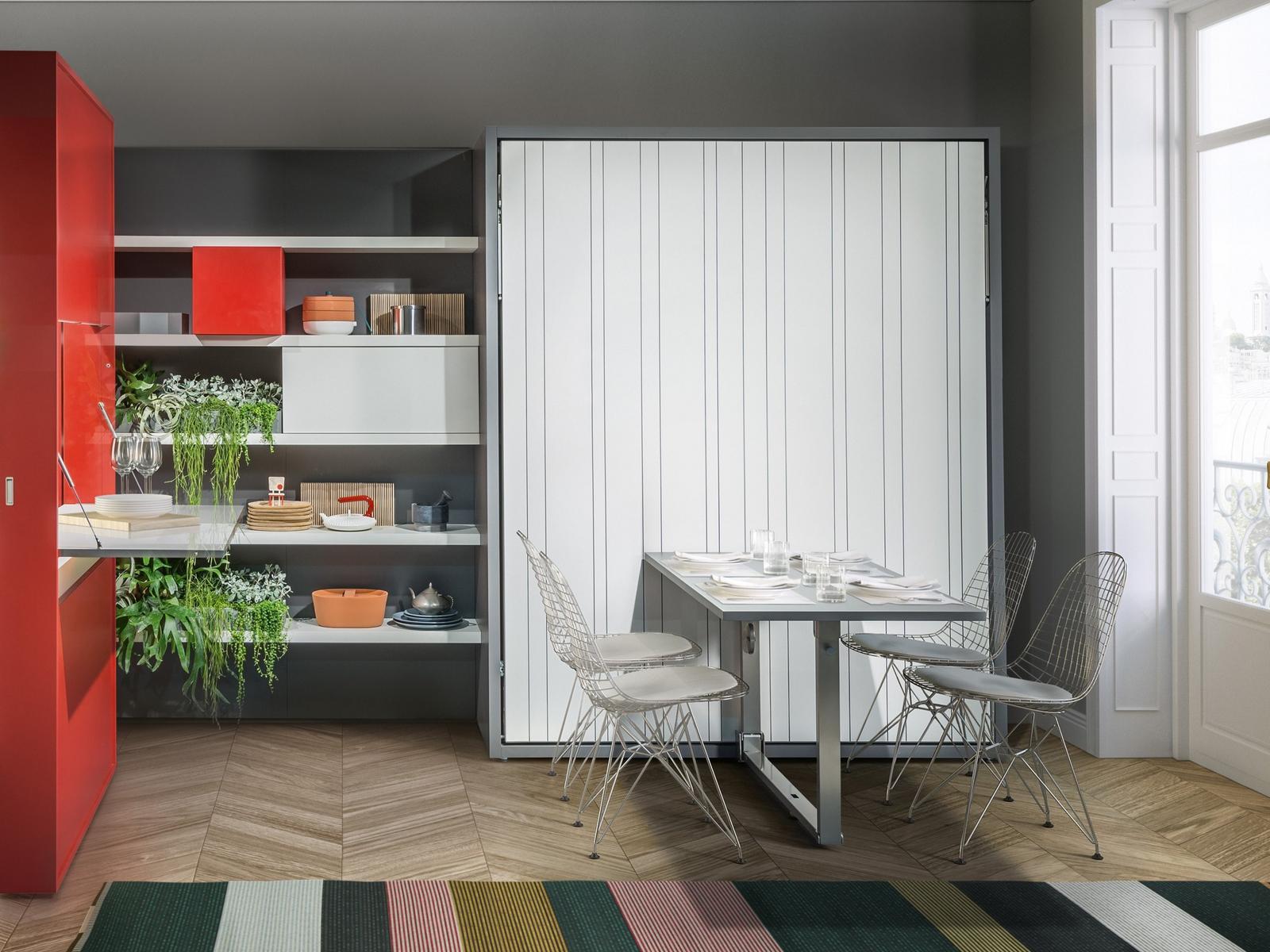 PENELOPE 2 DINING Storage wall with fold-away bed