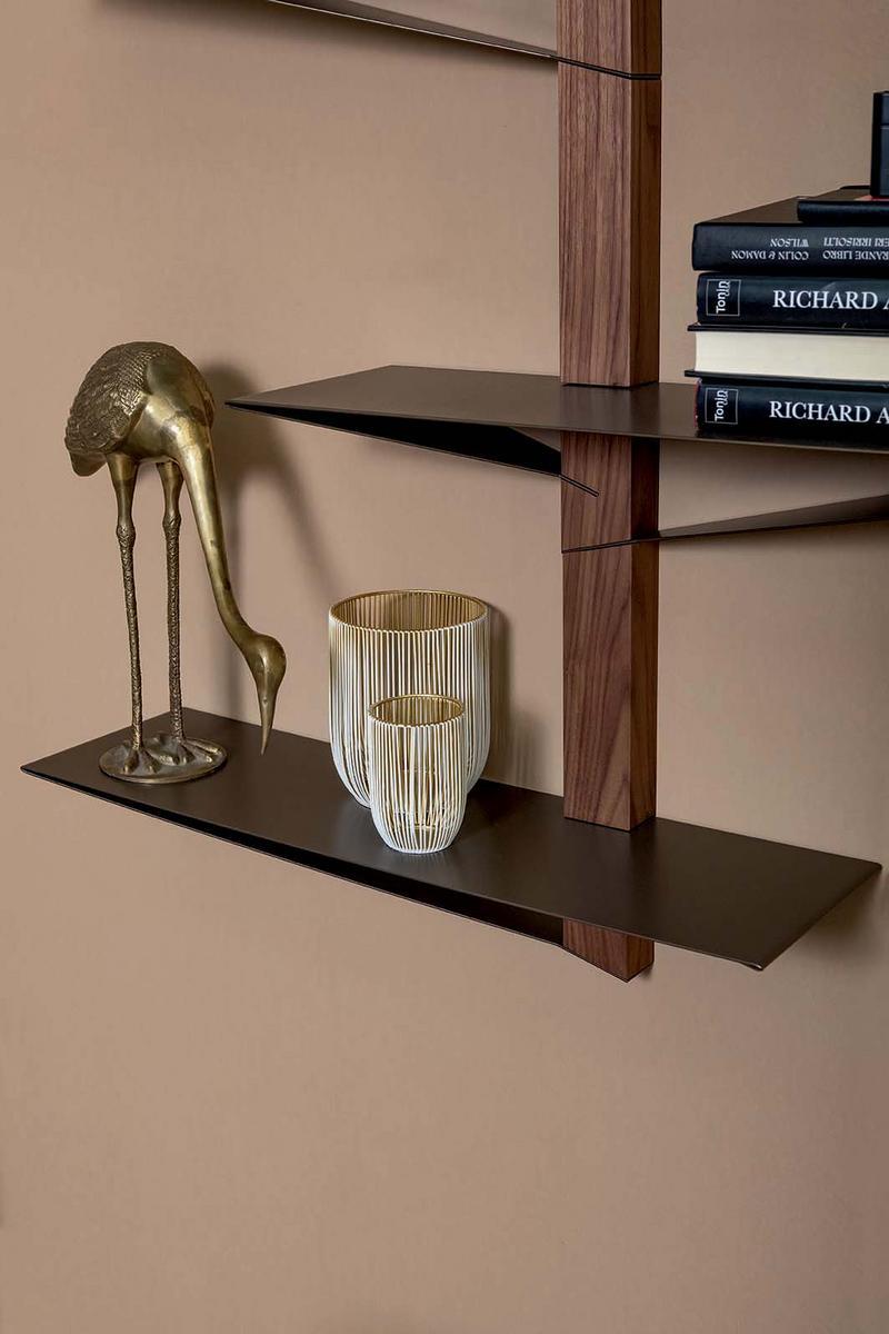 ALBATROS Wall-mounted painted metal bookcase
