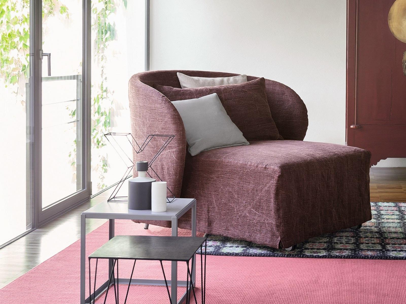 CÉLINE Upholstered armchair with removable cover