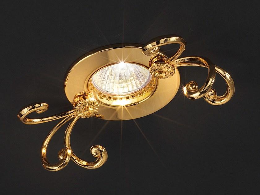 BRASS & SPOTS VE 1105 Ceiling semi-inset brass spotlight