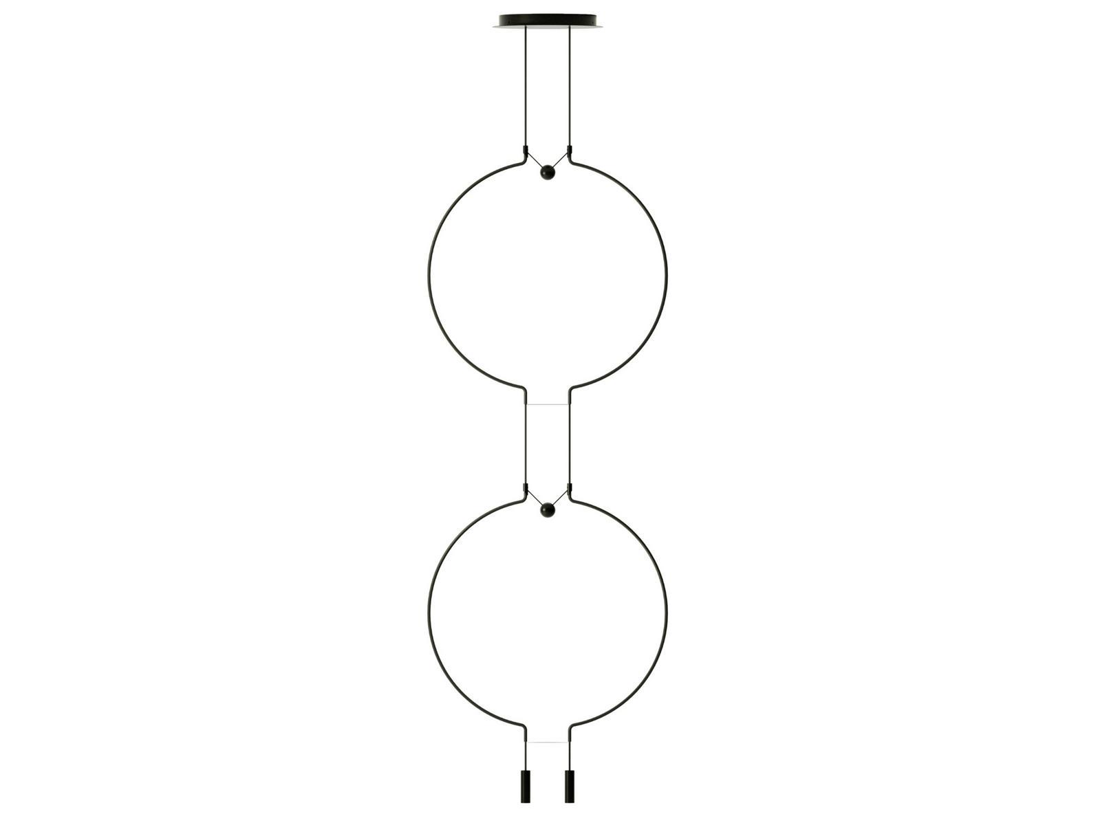 LIAISON TWO LEVELS LED metal pendant lamp