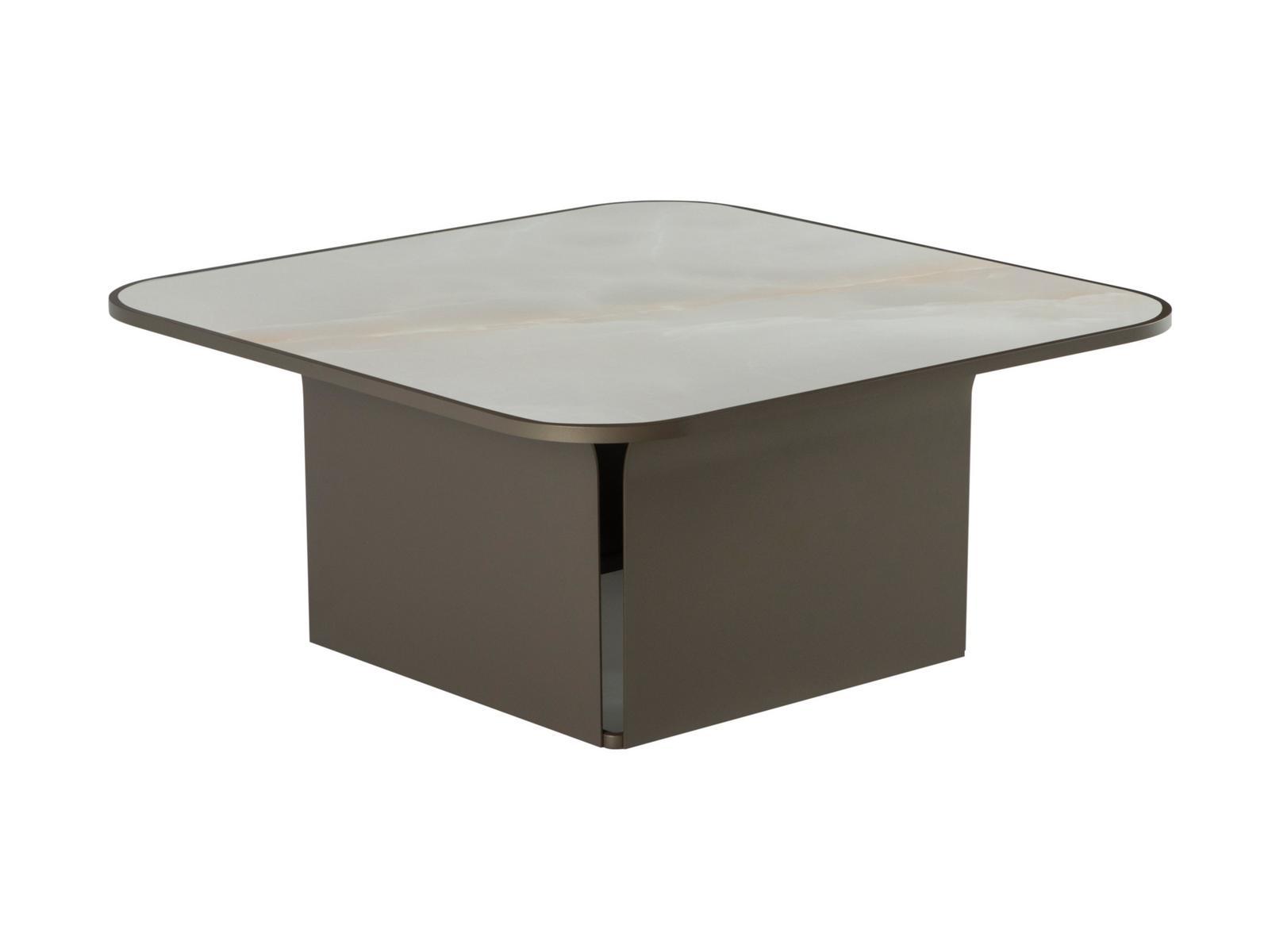 BLOOM Low square painted metal coffee table