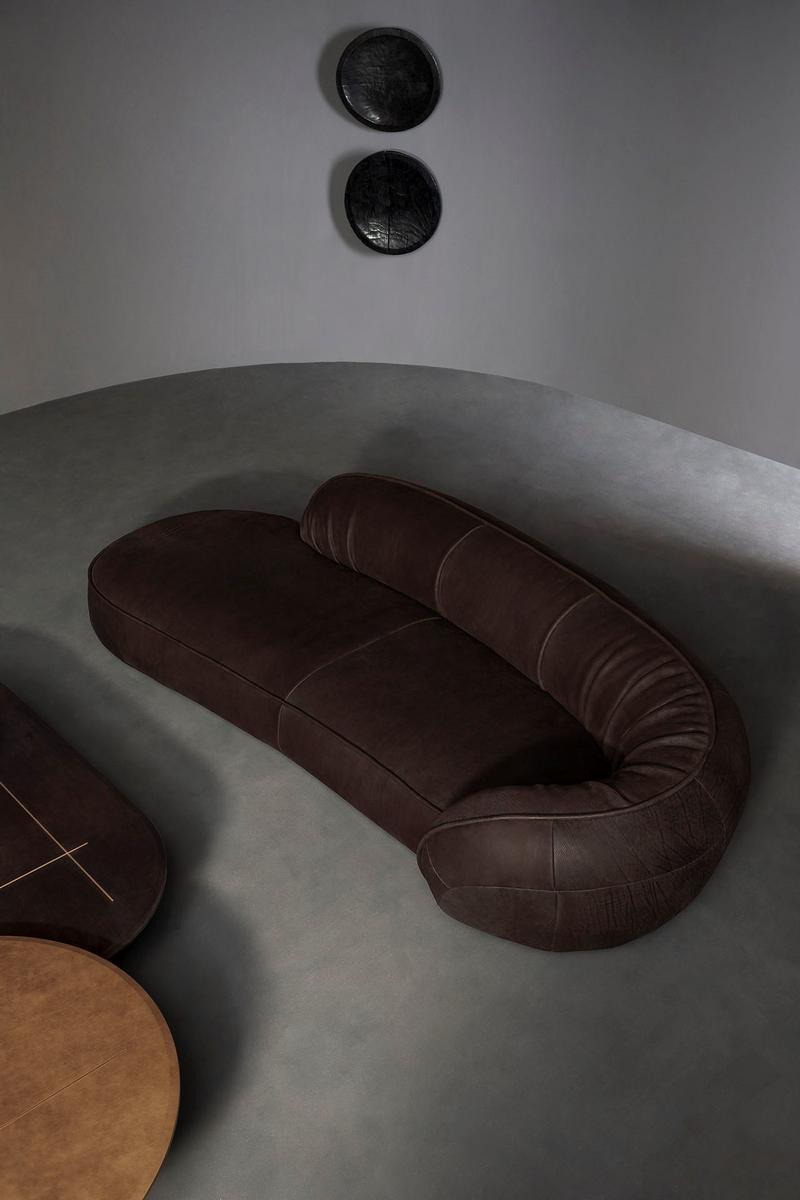LEON 3 seater leather sofa