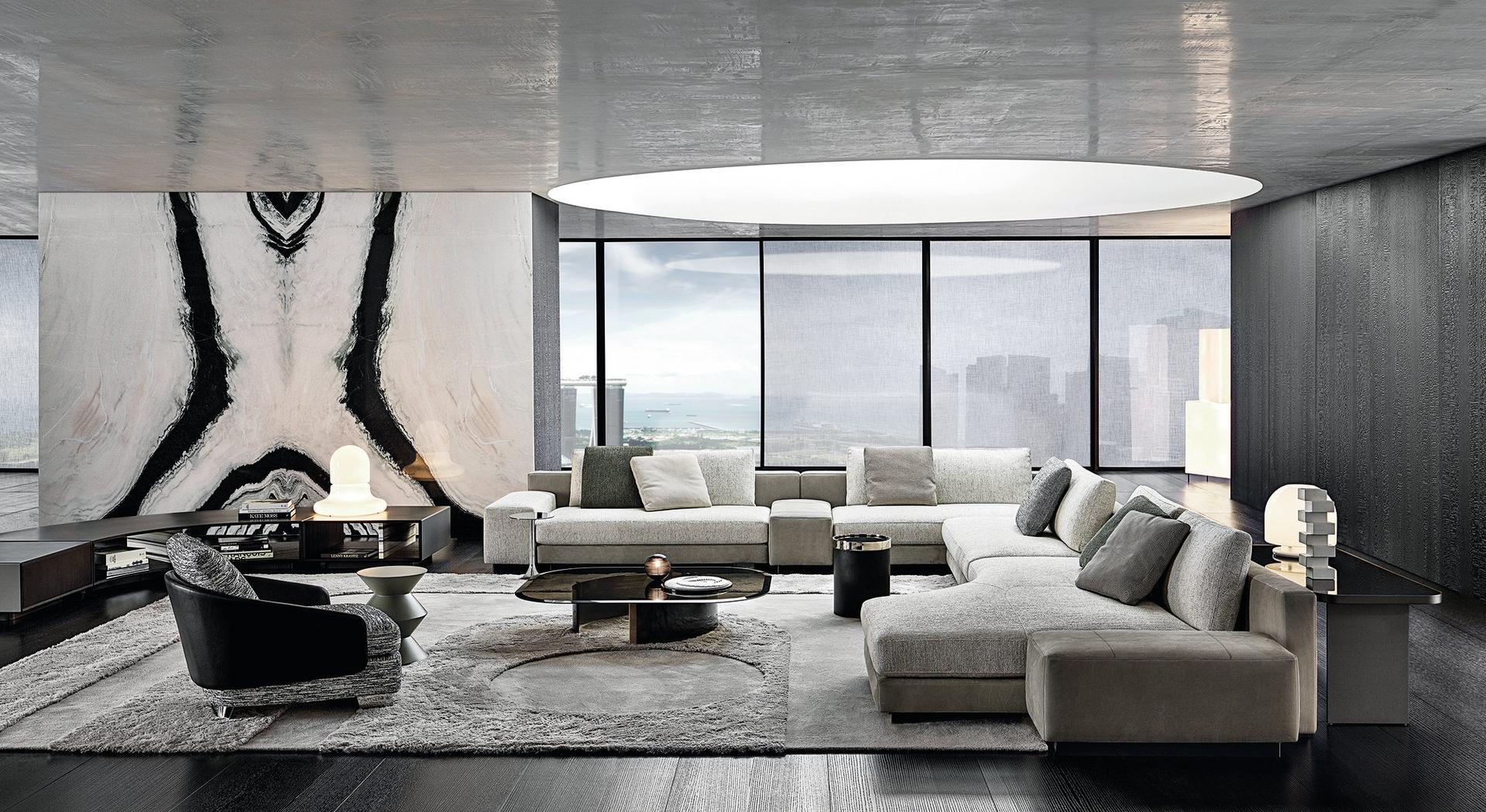 DANIELS Sectional modular fabric sofa