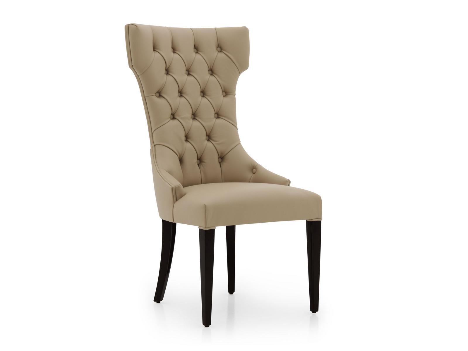 QUEEN 0450S Upholstered high-back leather chair