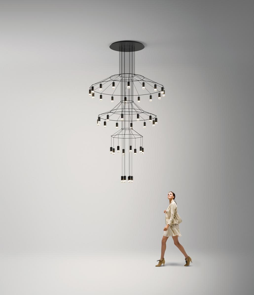 WIREFLOW CHANDELIER LED pendant lamp with dimmer