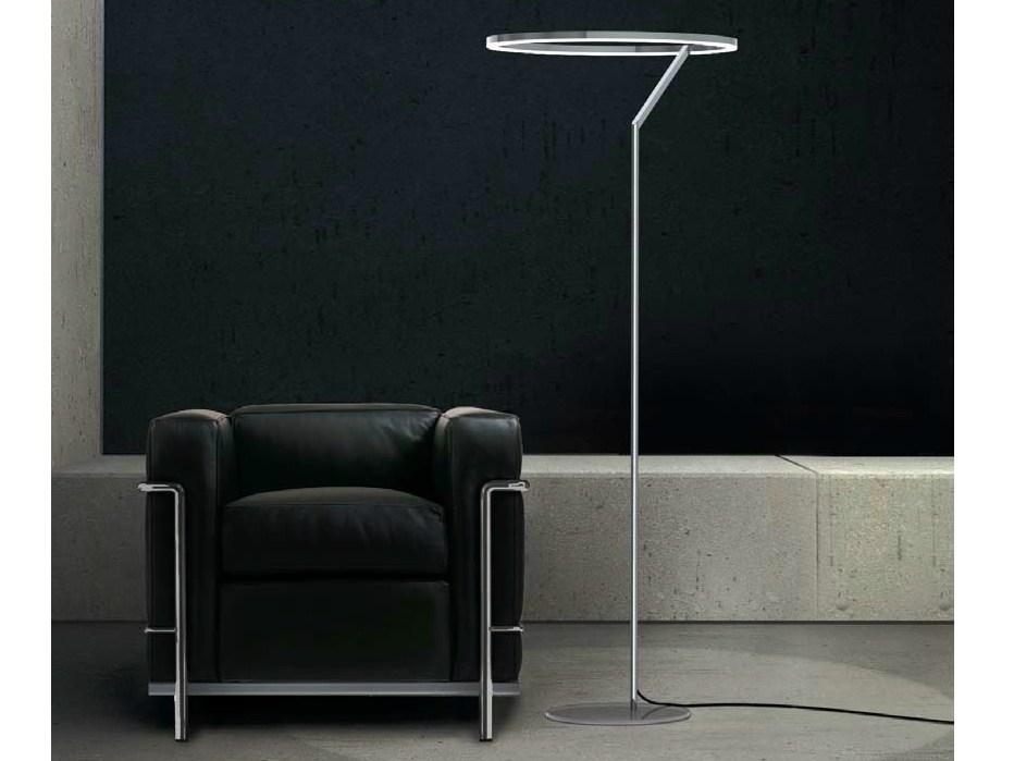 CIRCOLO INSOSPESO LED aluminium floor lamp