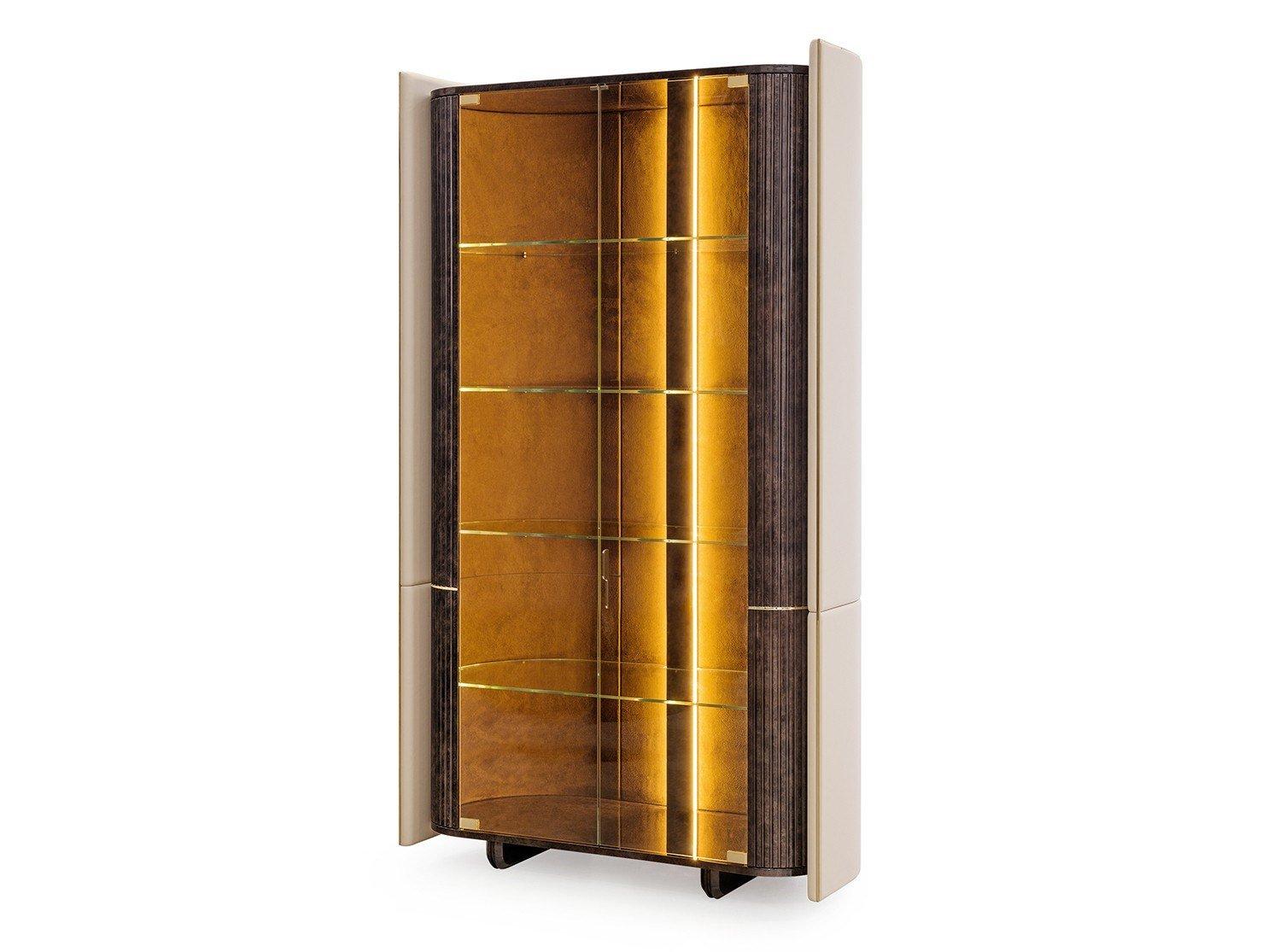 ECLIPSE Wooden display cabinet with integrated lighting