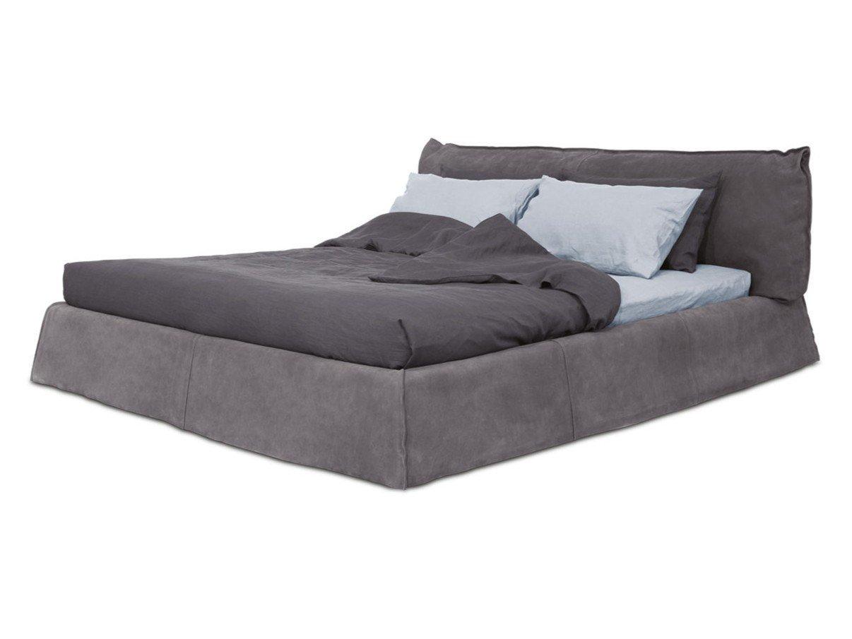 PARIS SLIM Upholstered leather double bed