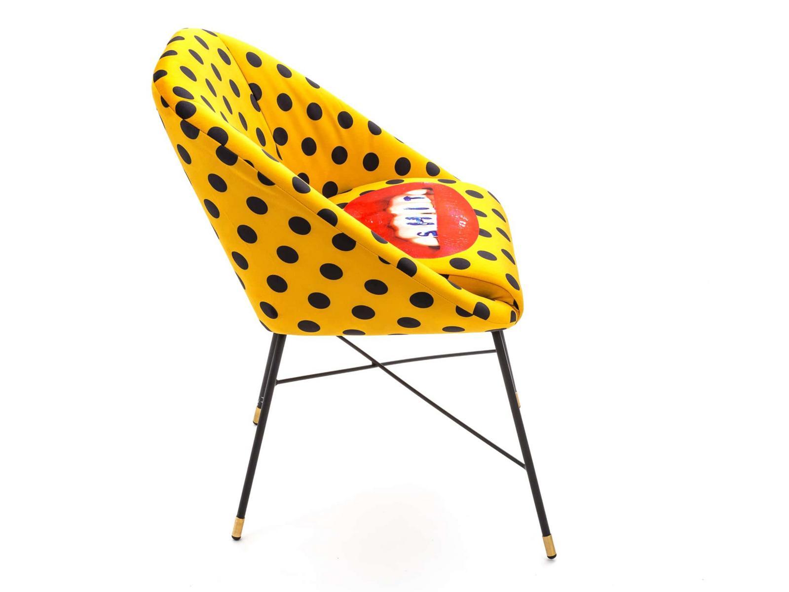 SHIT Upholstered fabric chair with armrests