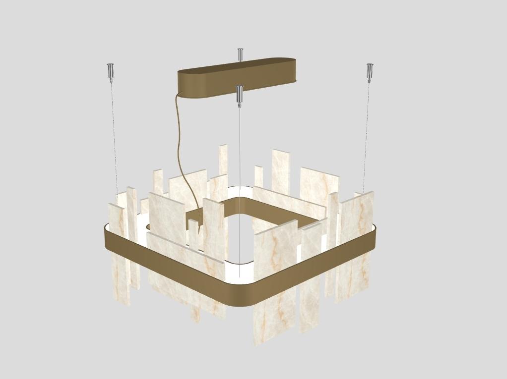 HONICÉ S50 LED pendant lamp in metal and onyx HONICÉ S50 LED pendant lamp in metal and onyx