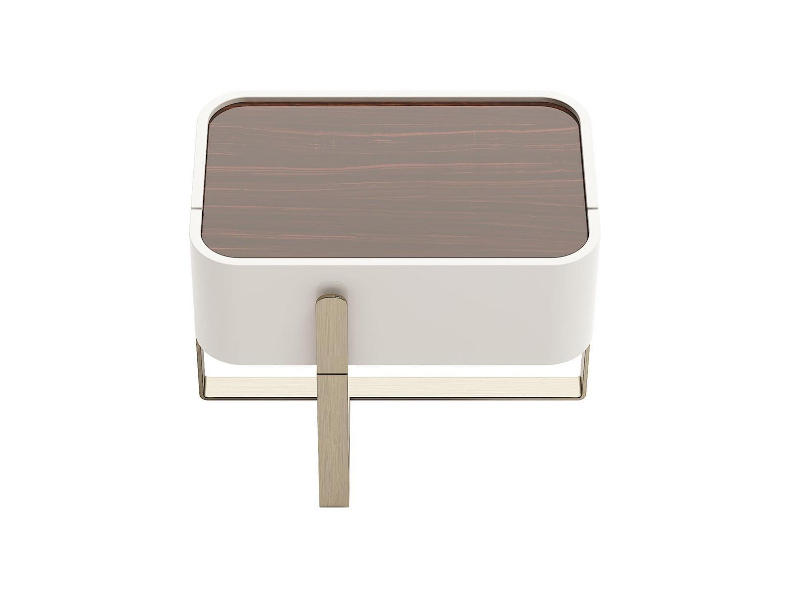 EDEN L Wooden bedside table with drawers