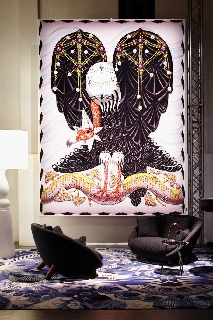 VULTURE Patterned rectangular rug