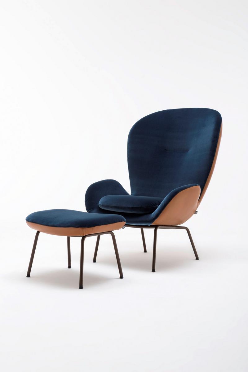 594 Fabric armchair with armrests