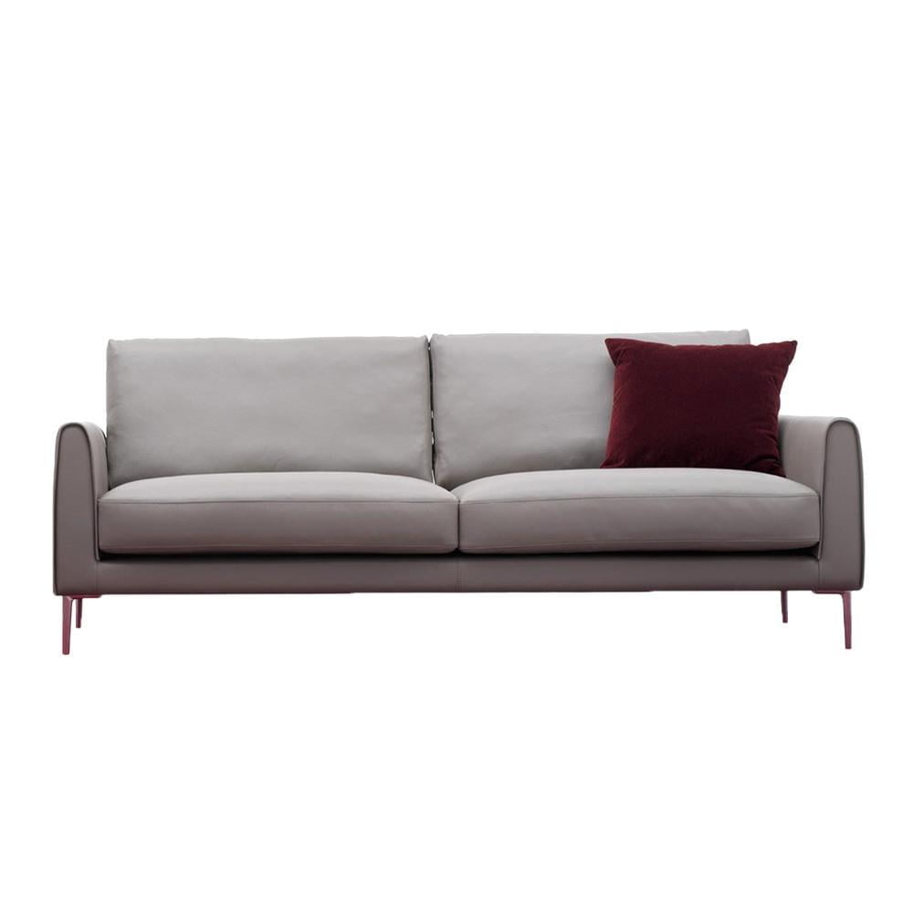 VEGA Curved leather sofa