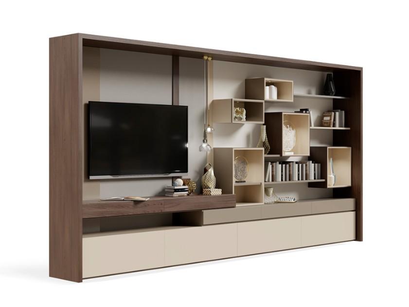 PR.855.1 Custom wooden TV wall system